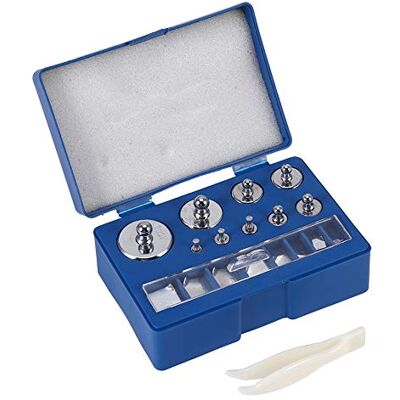 Bindpo 17 Pcs Calibration Weight Kit, 10mg 100g 13 Diverses spécifications Poids en Acier de précision Balance Balance Calibration Weight Set avec étui et Pince à épiler Bindpo 17 Pcs Calibration Weight Kit, 10mg 100g 13 Diverses spécifications Poids en Acier de précision Balance Balance Calibration Weight Set avec étui et Pince à épiler