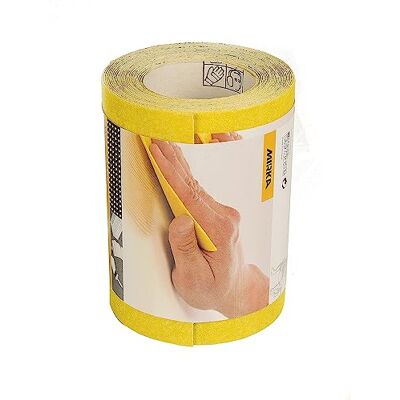 Mirka papier abrasif rouleau 115mm x 5m P120 bois plastique Ponçage efficace pour bois dur tendre peinture mastic plastique rouleau 115mm x 5m grain P120 auto-aggrippant robuste Mirka papier abrasif rouleau 115mm x 5m P120 bois plastique Ponçage efficace pour bois dur tendre peinture mastic plastique rouleau 115mm x 5m grain P120 auto-aggrippant robuste