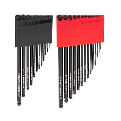 TEKTON Jeu de clés hexagonales en forme de L et extrémité à bille, avec support, 28 pièces (0,050-3/8", 1,3-10 mm) KLX91302 TEKTON Jeu de clés hexagonales en forme de L et extrémité à bille, avec support, 28 pièces (0,050-3/8", 1,3-10 mm) KLX91302