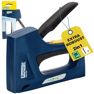 Rapid handtacker ALU740 van aluminium voor No. 140 nieten & Brads No. 8 Voor hout & folie; No. 140 (6-14 mm); Brads No. 8 (15 mm); robuust aluminium behuizing; 2-standen-slagkrachtregeling Rapid handtacker ALU740 van aluminium voor No. 140 nieten & Brads No. 8 Voor hout & folie; No. 140 (6-14 mm); Brads No. 8 (15 mm); robuust aluminium behuizing; 2-standen-slagkrachtregeling