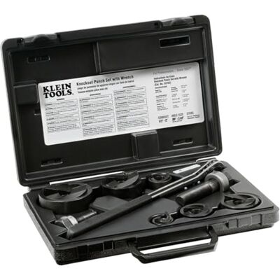 KLEIN TOOLS 53732SEN Knockout Punch Set with Wrench by KLEIN TOOLS 53732SEN Knockout Punch Set with Wrench by