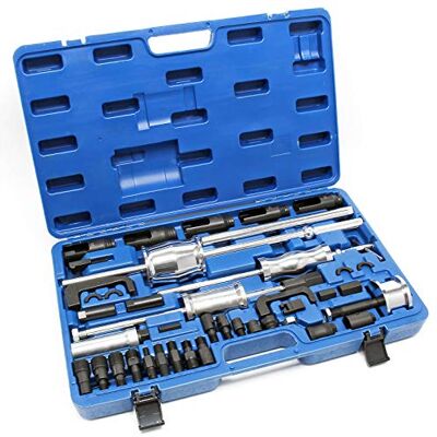 WilTec Coffret de 40 pcs. d’extracteurs d’injecteur CDI avec 3 Marteau à coulisse & Adaptateurs Garage Dépannage Outillage arrache-injecteurs Démontage Comptabilité large WilTec Coffret de 40 pcs. d’extracteurs d’injecteur CDI avec 3 Marteau à coulisse & Adaptateurs Garage Dépannage Outillage arrache-injecteurs Démontage Comptabilité large