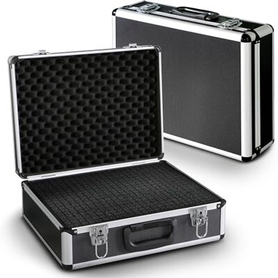 PeakTech P 7305 Mallette Universelle pour Instruments de Mesure, Mallette Robuste en Aluminium, Compartiment à Outils, Rembourrage en Mousse, Verrouillable, Anti-Poussière, L 405 x 330 x 150 mm PeakTech P 7305 Mallette Universelle pour Instruments de Mesure, Mallette Robuste en Aluminium, Compartiment à Outils, Rembourrage en Mousse, Verrouillable, Anti-Poussière, L 405 x 330 x 150 mm
