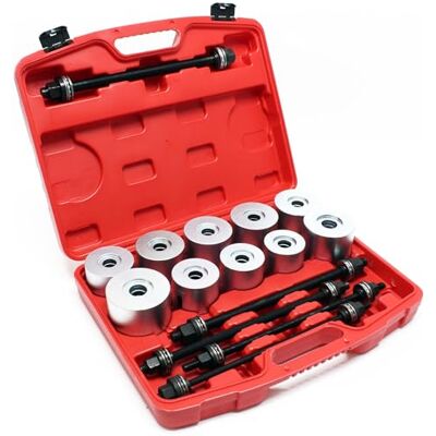 WilTec Kit Arrache de roulement de roues Coffret 27pcs. Montage de palier Extracteur Outil WilTec Kit Arrache de roulement de roues Coffret 27pcs. Montage de palier Extracteur Outil