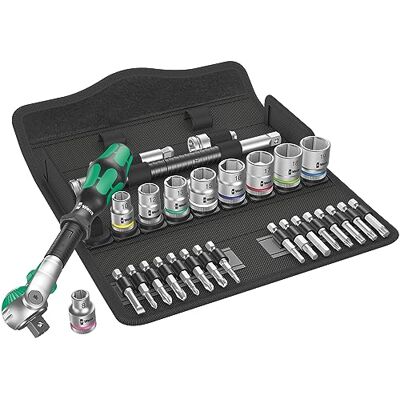 Wera 05004046001 8100 SB 6 Jeu cliquet Zyklop Speed, à carré 3/8“, métrique, 29 pièces Wera 05004046001 8100 SB 6 Jeu cliquet Zyklop Speed, à carré 3/8“, métrique, 29 pièces