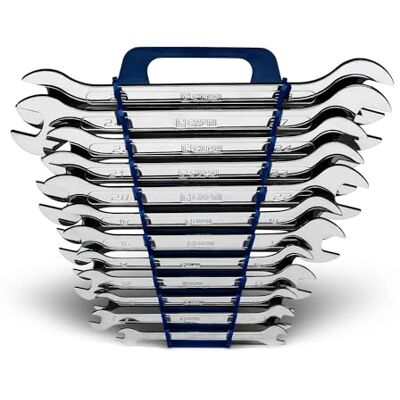 Capri Tools Jeu de 12 clés plates super fines, métriques, 6 à 28 mm Capri Tools Jeu de 12 clés plates super fines, métriques, 6 à 28 mm