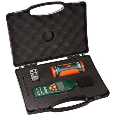 EXTECH 407732-KIT Kit Sonomètre, 35-130dB, avec Calibreur Type 2 ANSI/IEC 651, double plage, calibreur 94dB inclus, maintien données, maintien max, mallette EXTECH 407732-KIT Kit Sonomètre, 35-130dB, avec Calibreur Type 2 ANSI/IEC 651, double plage, calibreur 94dB inclus, maintien données, maintien max, mallette