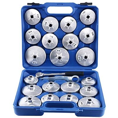 FreeTec 23PC Clé à capuchon de retrait du filtre à huile Ensemble de douilles de garage Outil de garage de retrait automobile FreeTec 23PC Clé à capuchon de retrait du filtre à huile Ensemble de douilles de garage Outil de garage de retrait automobile