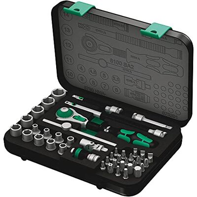 Wera 05003533001 8100 SA 2 Jeu cliquet Zyklop Speed à carré 1/4“, métrique, 42 pièces Wera 05003533001 8100 SA 2 Jeu cliquet Zyklop Speed à carré 1/4“, métrique, 42 pièces