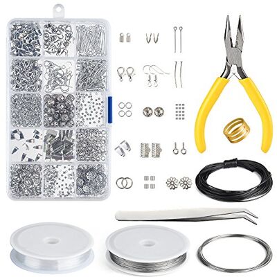 KUUQA Kit de fabrication de bijoux, kit de réparation de bijoux, qui forment et forment un kit d'installation d'outils de réparation KUUQA Kit de fabrication de bijoux, kit de réparation de bijoux, qui forment et forment un kit d'installation d'outils de réparation