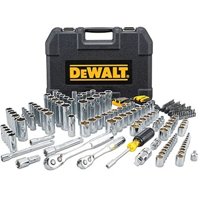 DeWalt DWMT45007 Ensemble d'outils de mécanicien 1/4", 3/8", 1/2", douilles et cliquets, 200 pièces DeWalt DWMT45007 Ensemble d'outils de mécanicien 1/4", 3/8", 1/2", douilles et cliquets, 200 pièces