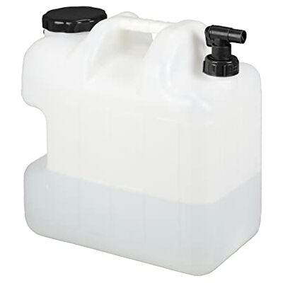 Relaxdays Jerrican d’eau avec robinet, plastique sans BPA, grande ouverture, poignée, 25 litres, noir et blanc Relaxdays Jerrican d’eau avec robinet, plastique sans BPA, grande ouverture, poignée, 25 litres, noir et blanc