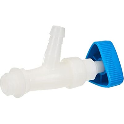 hünersdorff Valve d'angle pour bidon avec filetage large 22 mm Raccord de douille 13 mm ou 1/2" naturel/bleu hünersdorff Valve d'angle pour bidon avec filetage large 22 mm Raccord de douille 13 mm ou 1/2" naturel/bleu