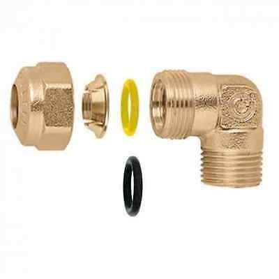 CALEFFI 905756 Raccord Flexible - Courbé, 3/4'' M, Cuivre CALEFFI 905756 Raccord Flexible - Courbé, 3/4'' M, Cuivre