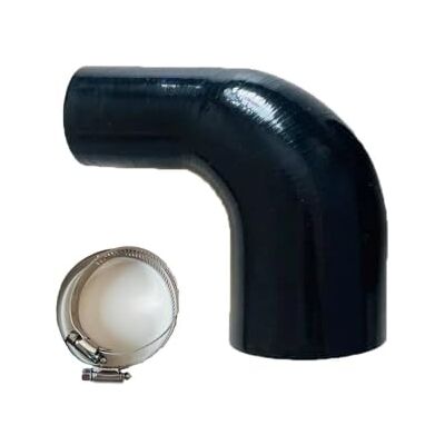 SHENGG Tuyau En Silicone Réducteur À 90 Degrés Avec 2 Pinces Flexible À Diamètre Variable For L'admission D'air(BLACK,ID16-25mm) SHENGG Tuyau En Silicone Réducteur À 90 Degrés Avec 2 Pinces Flexible À Diamètre Variable For L'admission D'air(BLACK,ID16-25mm)