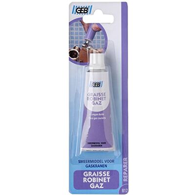 GEB Graisse pour robinet de gaz tube 20 g Lubrification et anti-grippage GEB Graisse pour robinet de gaz tube 20 g Lubrification et anti-grippage