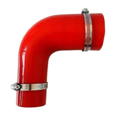 SHENGG Tuyau En Silicone Réducteur À 90 Degrés Avec 2 Pinces Flexible À Diamètre Variable For L'admission D'air(Red,ID19-25mm) SHENGG Tuyau En Silicone Réducteur À 90 Degrés Avec 2 Pinces Flexible À Diamètre Variable For L'admission D'air(Red,ID19-25mm)