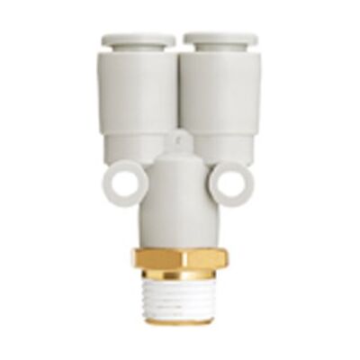 SMC KQ2U06-M5A Raccord One Touch, Branche Y, Couleur Blanc SMC KQ2U06-M5A Raccord One Touch, Branche Y, Couleur Blanc