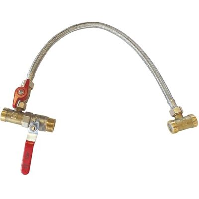 AQUAWATER , 104213, Kit By-pass standard 50 cm avec flexible EPDM tressé inox, 2 vannes d'arrêt, pression max 12 bars, compatible filtres femelle 3/4, installation rapide et facile AQUAWATER , 104213, Kit By-pass standard 50 cm avec flexible EPDM tressé inox, 2 vannes d'arrêt, pression max 12 bars, compatible filtres femelle 3/4, installation rapide et facile
