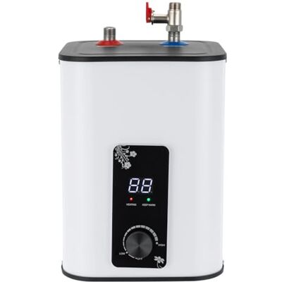 MINRS Chauffe-eau 8 l 1500 W Petit chauffe-eau résistant à la pression Avec fonction Thermostop Chauffe-eau sous évier de 0 à 65 °C Température réglable Pour cuisine, salle de bain Noir et MINRS Chauffe-eau 8 l 1500 W Petit chauffe-eau résistant à la pression Avec fonction Thermostop Chauffe-eau sous évier de 0 à 65 °C Température réglable Pour cuisine, salle de bain Noir et