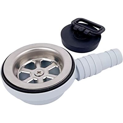 GATE 14 GATE14® Drain avec Sortie latérale Ø 70 mm avec Bouchon et raccord de Tuyau à Double diamètre GATE 14 GATE14® Drain avec Sortie latérale Ø 70 mm avec Bouchon et raccord de Tuyau à Double diamètre