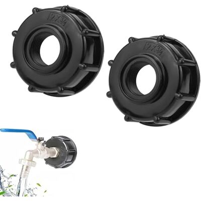 ZISONIX 2 Pièces Adaptateur IBC Bouchon S60x6 Connecteur de Réservoir IBC 3/4 Pouce Adaptateur de Cuve pour Vanne de Tonne IBC 1000 litres ZISONIX 2 Pièces Adaptateur IBC Bouchon S60x6 Connecteur de Réservoir IBC 3/4 Pouce Adaptateur de Cuve pour Vanne de Tonne IBC 1000 litres