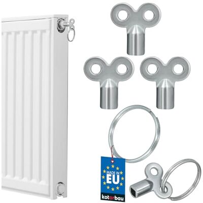 KOTARBAU ® 3 Pièces Clé Purge Radiateur ZnAl Argent Clé De Purge Pour Radiateur Universelle Avec Porte-Clé Accessoire Plomberie KOTARBAU ® 3 Pièces Clé Purge Radiateur ZnAl Argent Clé De Purge Pour Radiateur Universelle Avec Porte-Clé Accessoire Plomberie