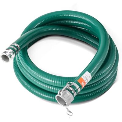 VEVOR Tuyau d'aspiration de 50,8 mm x 6,1 m avec connecteurs verrouillables à came, accessoires en aluminium pour diverses pompes pour traitement des eaux usées, transport d'eau, vert VEVOR Tuyau d'aspiration de 50,8 mm x 6,1 m avec connecteurs verrouillables à came, accessoires en aluminium pour diverses pompes pour traitement des eaux usées, transport d'eau, vert