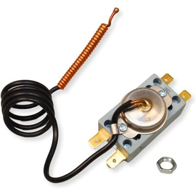 GOLDMAN SERVICE Thermostat de sécurité pour chauffe-eau électrique, activation automatique à 93 °C, ampoule sonde 500 mm, facile à réarmement manuel GOLDMAN SERVICE Thermostat de sécurité pour chauffe-eau électrique, activation automatique à 93 °C, ampoule sonde 500 mm, facile à réarmement manuel