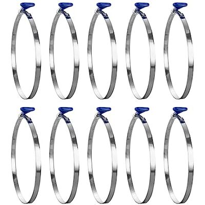 POWERTEC 70250-P2 Lot de 10 colliers de serrage réglables en acier inoxydable pour collecteur de poussière, collecteur de poussière et tuyau d'aération de sèche-linge, collier de tuyau, collier de POWERTEC 70250-P2 Lot de 10 colliers de serrage réglables en acier inoxydable pour collecteur de poussière, collecteur de poussière et tuyau d'aération de sèche-linge, collier de tuyau, collier de