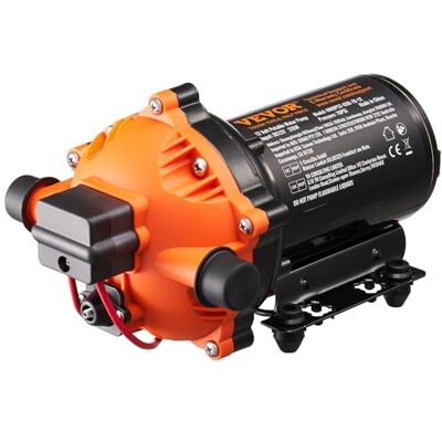 VEVOR Pompe à membrane 12 V, 5 GPM 18,93 l/min, pompe à eau à 5 chambres 12 V CC avec pressostat automatique 40-100 PSI réglable, 70 psi, port MNPT pour camping-car, yacht, nourriture, camion VEVOR Pompe à membrane 12 V, 5 GPM 18,93 l/min, pompe à eau à 5 chambres 12 V CC avec pressostat automatique 40-100 PSI réglable, 70 psi, port MNPT pour camping-car, yacht, nourriture, camion
