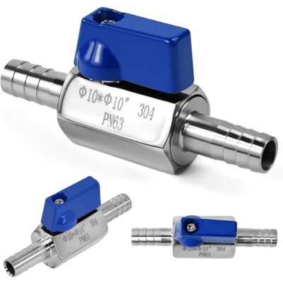 Ulluthu Vanne à boisseau sphérique 10 mm avec bec Valve de fermeture en acier inoxydable 304 Joint de pagode pour eau, gaz, carburant et systèmes d'irrigation Connexion anti-fuite et durable Ulluthu Vanne à boisseau sphérique 10 mm avec bec Valve de fermeture en acier inoxydable 304 Joint de pagode pour eau, gaz, carburant et systèmes d'irrigation Connexion anti-fuite et durable