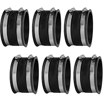 POWERTEC 70149-P6 Lot de 6 manchons flexibles anti-poussière avec colliers de serrage, 10,2 cm POWERTEC 70149-P6 Lot de 6 manchons flexibles anti-poussière avec colliers de serrage, 10,2 cm