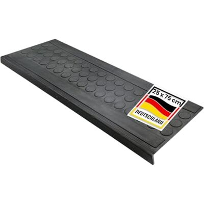 casa pura Marchettes d'Escalier en Caoutchouc pour Extérieur, Antidérapant et Résistant à la Chaleur, Pluie, Neige, Gel, Tapis pour l'escalier, épais. 7,5 mm (25 x 75 cm 1 pièce Coin) casa pura Marchettes d'Escalier en Caoutchouc pour Extérieur, Antidérapant et Résistant à la Chaleur, Pluie, Neige, Gel, Tapis pour l'escalier, épais. 7,5 mm (25 x 75 cm 1 pièce Coin)