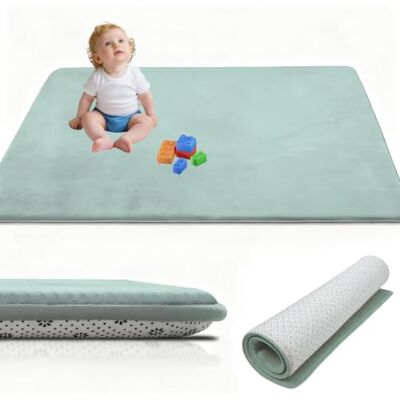 RxueSug Tapis rembourré pliable antidérapant pour bébé Bleu ciel 50 x 150 cm Tapis de sol épais antidérapant pour bébé RxueSug Tapis rembourré pliable antidérapant pour bébé Bleu ciel 50 x 150 cm Tapis de sol épais antidérapant pour bébé