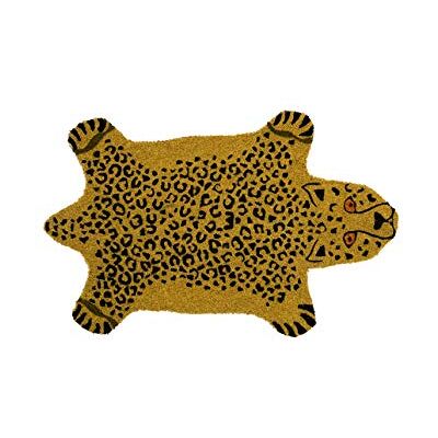 Fisura Paillasson jaguar jaune en coco, base antidérapante Paillasson antidérapant PVC. Intérieur marron, bleu et beige peint à la main. Entrée originale. 70 × 40 cm Fisura Paillasson jaguar jaune en coco, base antidérapante Paillasson antidérapant PVC. Intérieur marron, bleu et beige peint à la main. Entrée originale. 70 × 40 cm