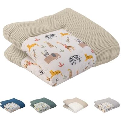 ULLENBOOM Couverture d'éveil rembourrée 100 x 100 cm Sable savane (fabriquée dans l'UE) 100 % coton Öko-Tex Idéal bébé, tapis de parc et couverture de jeu ULLENBOOM Couverture d'éveil rembourrée 100 x 100 cm Sable savane (fabriquée dans l'UE) 100 % coton Öko-Tex Idéal bébé, tapis de parc et couverture de jeu