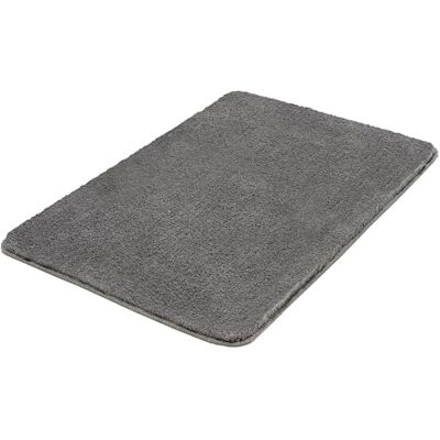 Kleine Wolke Tapis de bain MARCO Anthracite 60 x 90 cm Base antidérapante, adapté au chauffage au sol, lavable en machine, 100% polyester Kleine Wolke Tapis de bain MARCO Anthracite 60 x 90 cm Base antidérapante, adapté au chauffage au sol, lavable en machine, 100% polyester