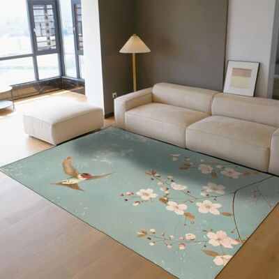 SHUODAOCO Tapis vintage 0,9 x 1,8 m Motif floral Antidérapant Pour salon, chambre à coucher, maison, bureau, abri de jardin, porte Décoration naturelle moderne SHUODAOCO Tapis vintage 0,9 x 1,8 m Motif floral Antidérapant Pour salon, chambre à coucher, maison, bureau, abri de jardin, porte Décoration naturelle moderne
