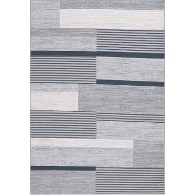 Safavieh Polyester Gris/Noir Ivoire 90x150cm - Tapis Safavieh Polyester Gris/Noir Ivoire 90x150cm - Tapis