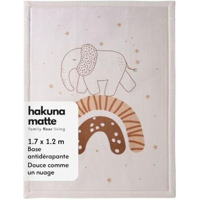Hakuna Matte Tapis d'éveil Bébé 170x120x2,5cm, Tatami Bébé Éléphant Arc-en-Ciel – Tapis de Jeux avec Mousse Mémoire de Haute Qualité – Antidérapant pour Bébé Hakuna Matte Tapis d'éveil Bébé 170x120x2,5cm, Tatami Bébé Éléphant Arc-en-Ciel – Tapis de Jeux avec Mousse Mémoire de Haute Qualité – Antidérapant pour Bébé