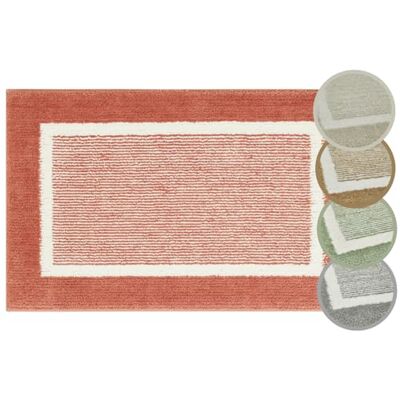 ANDIAMO Maui Tapis de bain - Rectangulaire, rouille, rayé, 50x80 cm ANDIAMO Maui Tapis de bain - Rectangulaire, rouille, rayé, 50x80 cm