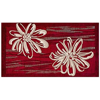 Tapis en velours rouge Suardi - Motif floral abstrait - Tapis Tapis en velours rouge Suardi - Motif floral abstrait - Tapis