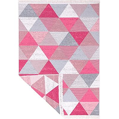 Jimri Tapis à poils courts Boho Kelim Tapis de salon, chambre à coucher et cuisine Tapis de couloir Tapis de chambre d'enfant Rose clair 140 x 200 cm Jimri Tapis à poils courts Boho Kelim Tapis de salon, chambre à coucher et cuisine Tapis de couloir Tapis de chambre d'enfant Rose clair 140 x 200 cm