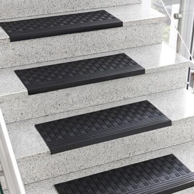 KARAT Tapis d'escalier en Caoutchouc Diamond pour l'extérieur, Marchettes Autocollantes antidérapant et résistant aux intempéries UV,Protection d'escalier Anti-trêbuchement (25 x 65 cm, 5 pièces) KARAT Tapis d'escalier en Caoutchouc Diamond pour l'extérieur, Marchettes Autocollantes antidérapant et résistant aux intempéries UV,Protection d'escalier Anti-trêbuchement (25 x 65 cm, 5 pièces)