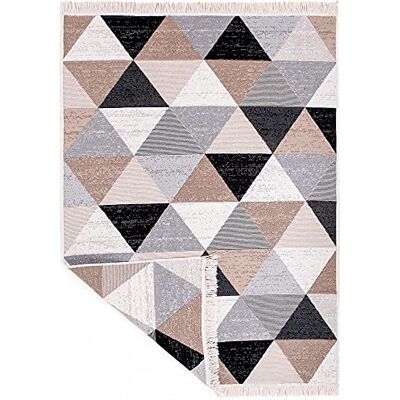 Jimri Tapis à poils courts Boho Kelim Tapis de salon, chambre à coucher et cuisine Tapis de couloir Tapis de chambre d'enfant Gris carreaux 120 x 170 cm Jimri Tapis à poils courts Boho Kelim Tapis de salon, chambre à coucher et cuisine Tapis de couloir Tapis de chambre d'enfant Gris carreaux 120 x 170 cm