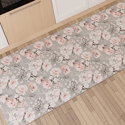 PETTI Artigiani Italiani JORMFTTE - Tapis - Antidérapant Floral 52x180cm - Fabriqué en Italie PETTI Artigiani Italiani JORMFTTE - Tapis - Antidérapant Floral 52x180cm - Fabriqué en Italie