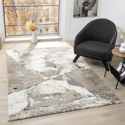 VIMODA Tapis moderne à poils courts pour salon, chambre à coucher, doux, avec motif VIMODA Tapis moderne à poils courts pour salon, chambre à coucher, doux, avec motif