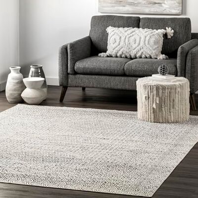 nuLOOM SpinClean Tapis décoratif lavable en machine avec envers antidérapant – Profil bas pour salon, chambre à coucher et salle à manger – Gris vif – 1,2 x 1,8 m nuLOOM SpinClean Tapis décoratif lavable en machine avec envers antidérapant – Profil bas pour salon, chambre à coucher et salle à manger – Gris vif – 1,2 x 1,8 m
