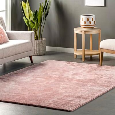 nuLOOM Loni Tapis à poils longs lavable en machine Rose 1,5 x 2,4 m nuLOOM Loni Tapis à poils longs lavable en machine Rose 1,5 x 2,4 m